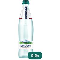 Минеральная вода Borjomi (Боржоми) газированная, стекло, 0.5 л 12 шт