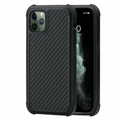 фото Противоударный чехол pitaka magez case pro для iphone 11 pro черно-серый в полоску , кевлар (арамид)