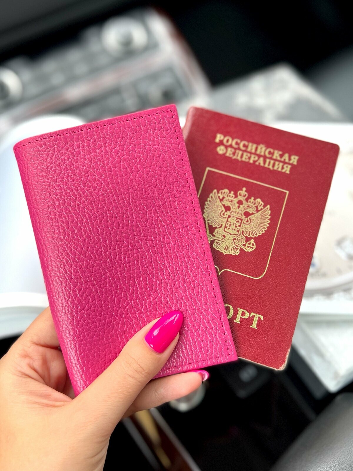 Купить Обложка на паспорт натуральная кожа оттенок фуксия за 460р. с ...