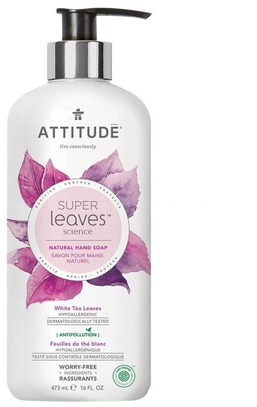 ATTITUDE Super Leaves Жидкое мыло листья белого чая 473мл