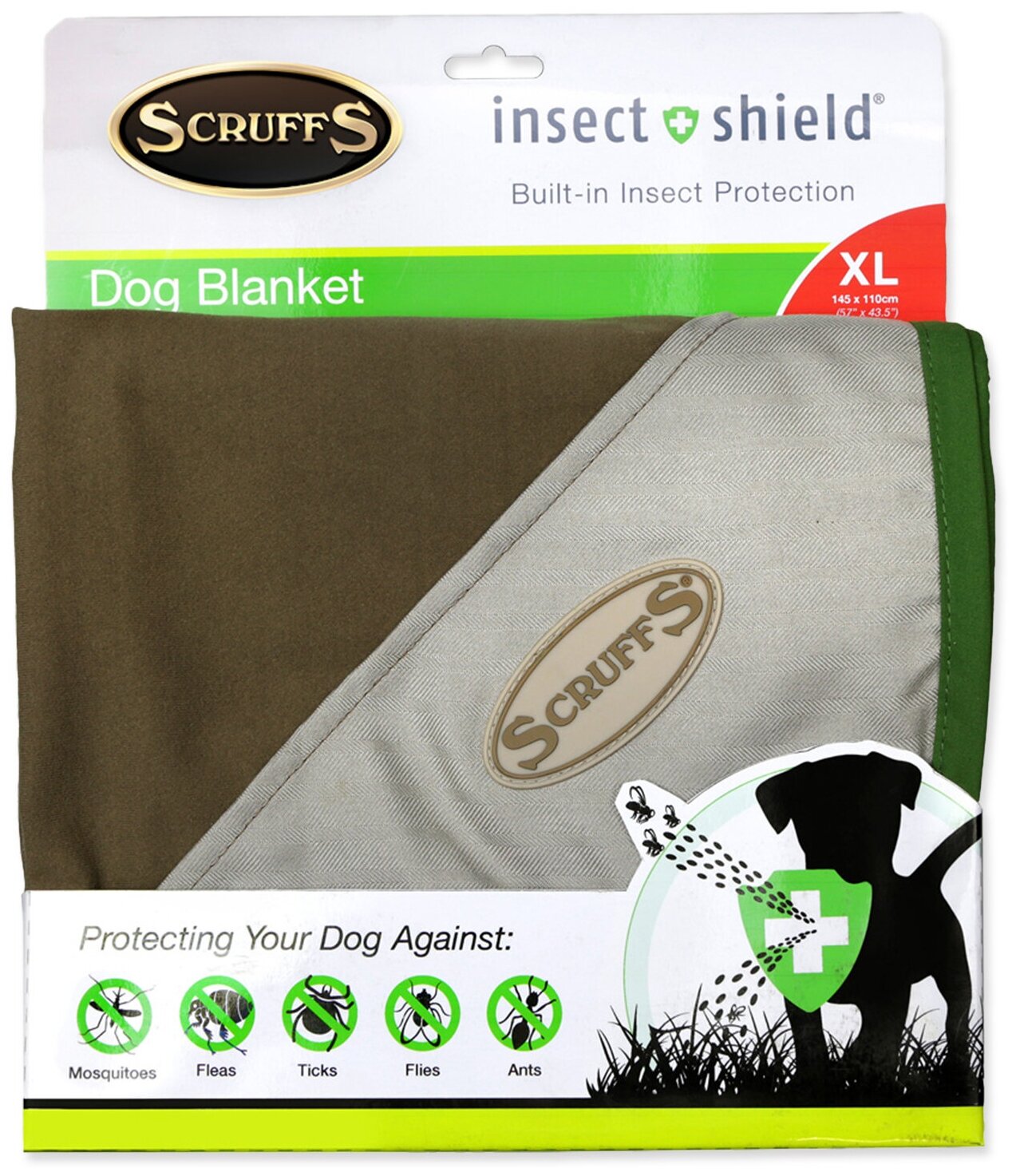 Подстилка д/собак с пропиткой от насекомых SCRUFFS "Insect Shield Blanket", 145*110см (Великобритания)