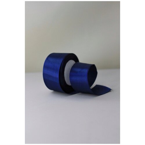Лента атласная 50 мм темно-синий