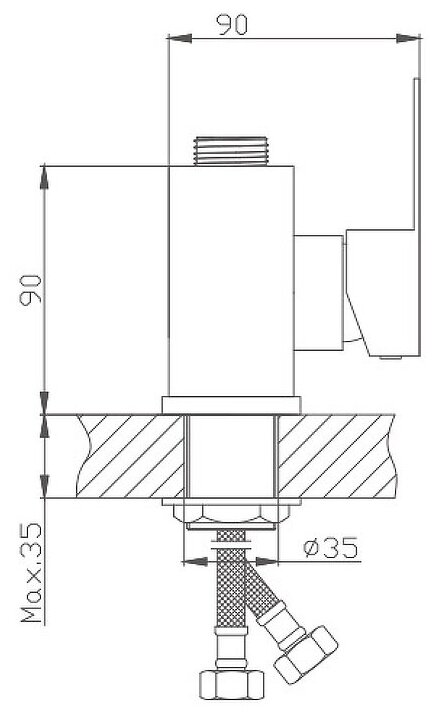 Отдельный корпус для кухонного смесителя Haiba HB73801-2 из нержавеющей стали с гайкой - фотография № 2