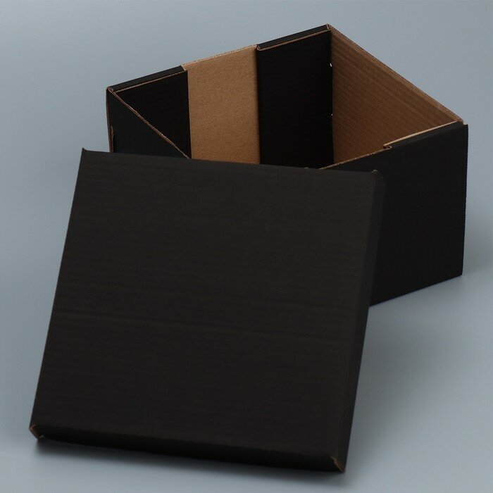 Складная коробка "Черная", 22х22х15 см - фотография № 2