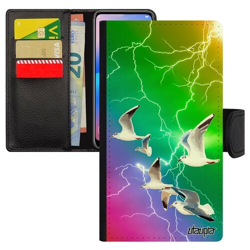 фото Чехол-книжка на смартфон iphone 6 6s plus, "чайки" альбатрос море utaupia