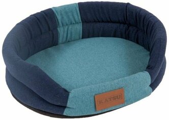 Лежак для собак и кошек Katsu Animal L 79х65х25 см синий/голубой