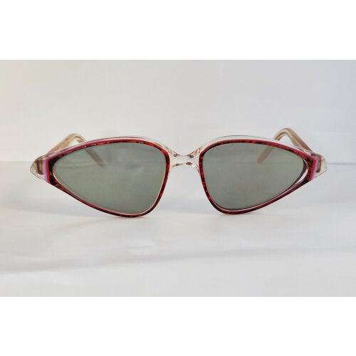 Солнцезащитные очки , круглые, оправа: пластик, для женщин, красный/красный
