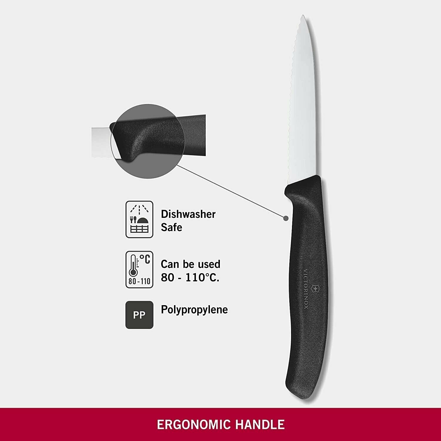 Нож кухонный Victorinox Swiss Classic (6.7633) стальной разделочный для овощей лезв.80мм серрейт. за - фото №6