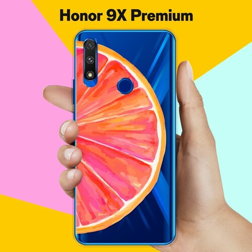Силиконовый чехол Грейпфрут на Honor 9X Premium силиконовый чехол на honor 9x premium хонор 9x премиум добрый кот