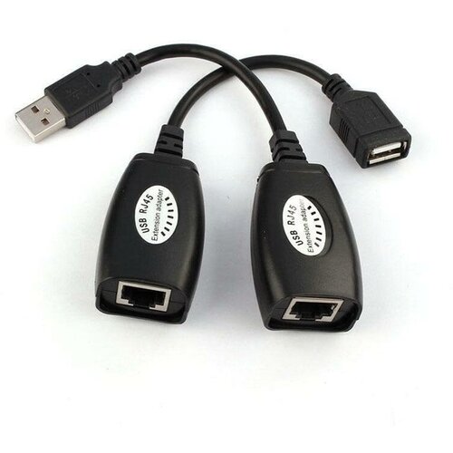 USB удлинитель по витой паре RJ45 до 45м переходник удлинитель usb по витой паре 1m 2f h60