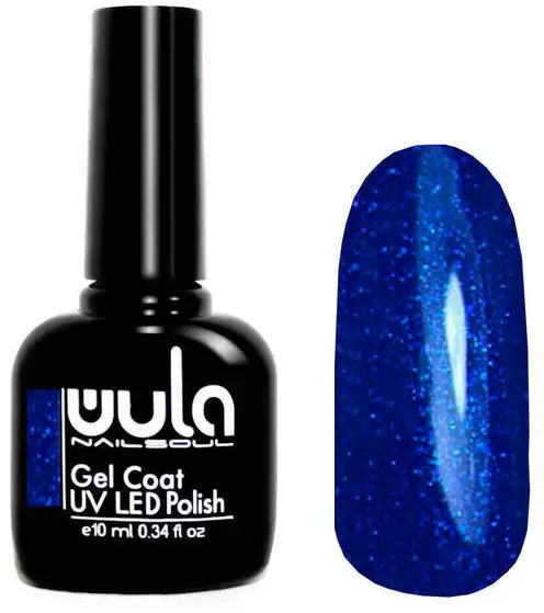 Гель-лак Wula nailsoul uv/тон 333 темный ультрамариновый с синим глиттером 10 мл.