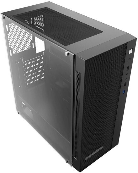 Корпус Deepcool MATREXX 55 MESH, черный, Midi-Tower, боковое стекло — фото 1