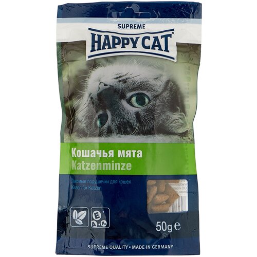 Лакомство для кошек  Happy Cat Подушечки, 50 г мята