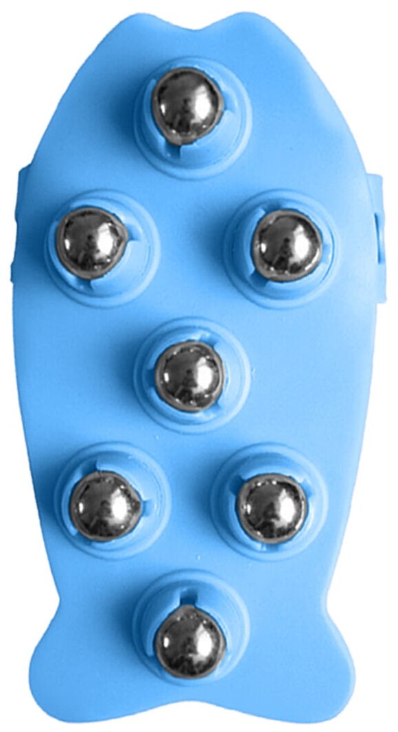 Роликовый массажер для тела в форме плавника, ручной, синий, 16х8х5 см, VenusShape VS-MSGR5-17 - фотография № 1