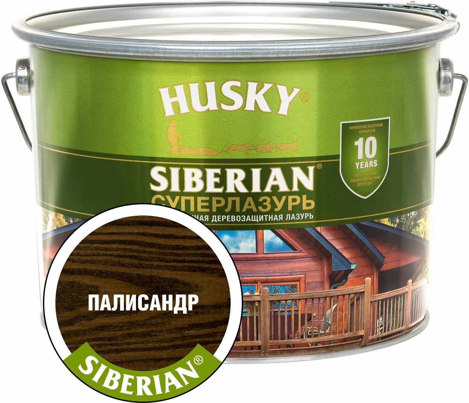 Антисептик HUSKY Siberian палисандр 9 л полуглянцевый