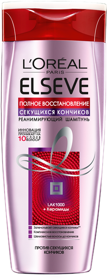 L'oreal (Лореаль) L'Oreal Paris (Лореаль) Elseve Шампунь "Эльсев, Полное восстановление секущихся кончиков", реанимирующий, 400 мл