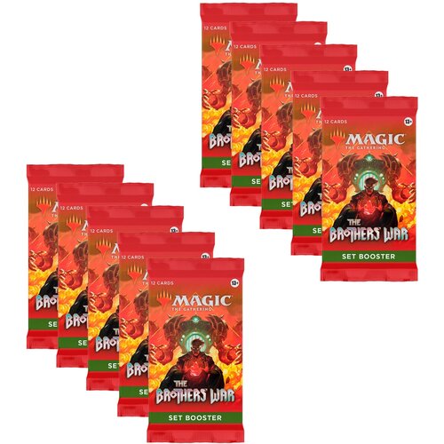 magic the gathering коллекционный bundle набор издания zendikar rising на английском языке Magic The Gathering: 10 Сет-бустеров MTG издания The Brothers' War на английском языке