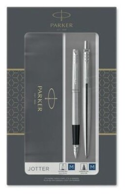 Ручка Parker Набор ручек Jotter Core FK61 (CW2093258) Stainless Steel сталь нержавеющая подар. кор. перьевая, шариковая