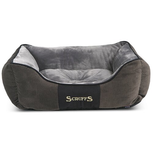 Лежак с бортиками для собак SCRUFFS Chester, графит, 75*60см (Великобритания)