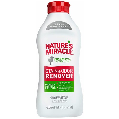 Моющее средство Nature's Miracle уничтожитель пятен и запахов от собак Dog Stain & Odor Remover , 473 мл , 518 г