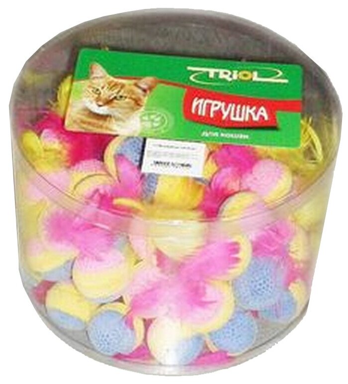 Игрушка для кошек Triol Мяч Радужный, размер 3.5см., 60