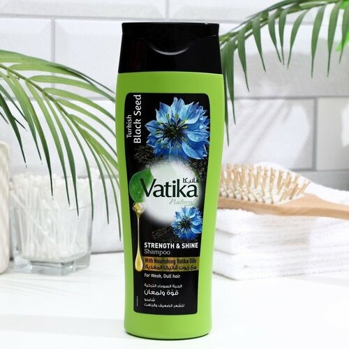 Шампунь для волос Dabur VATIKA BLACK SEED сила и блеск, 400 мл шампунь для волос vatika black seed сила и блеск 400 мл