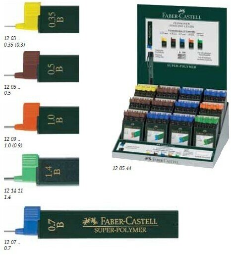 Грифели 0,7 "Super-Polymer", 12шт., 2B 120702 Faber-Castell - фото №5