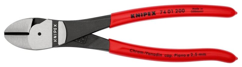 Бокорезы KNIPEX особо мощные, 200 мм, фосфатированные, обливные ручки