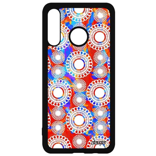 фото Чехол на huawei p30 lite, "кружевной узор" цветы радужный utaupia