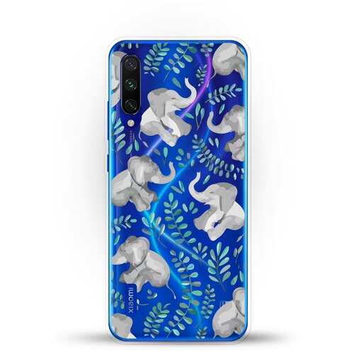 фото Силиконовый чехол узор из слонов на xiaomi mi a3 andy & paul