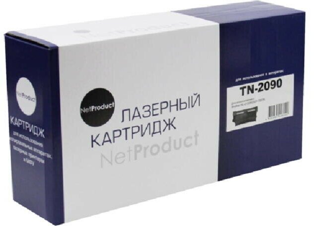 Тонер-картридж NetProduct TN-2090 для Brother HL-2132R/DCP-7057R, 1,2K, черный, 1200 страниц