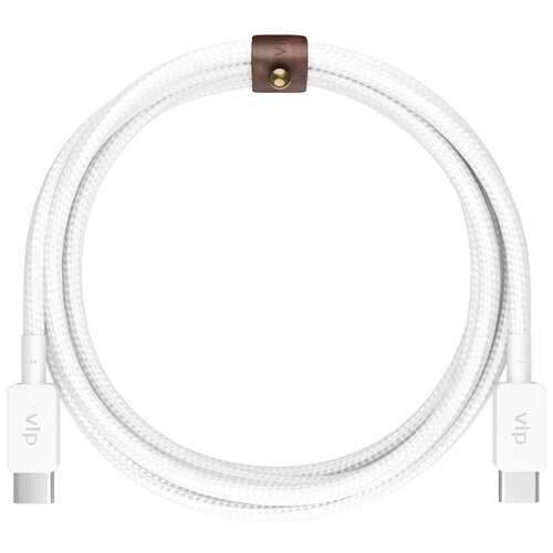 Дата-кабель VLP Nylon Cable USB C - USB C, 2 м, чёрный