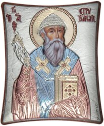 Икона Святой Спиридон 132TBR6FW, 4х5 см