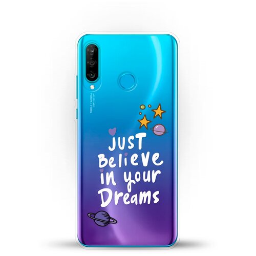 фото Силиконовый чехол just believe на huawei nova 4e andy & paul