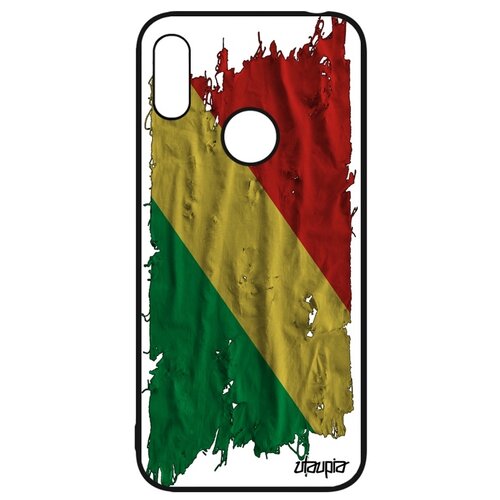 фото Чехол для мобильного huawei y6 2019, "флаг конго браззавиль на ткани" патриот utaupia