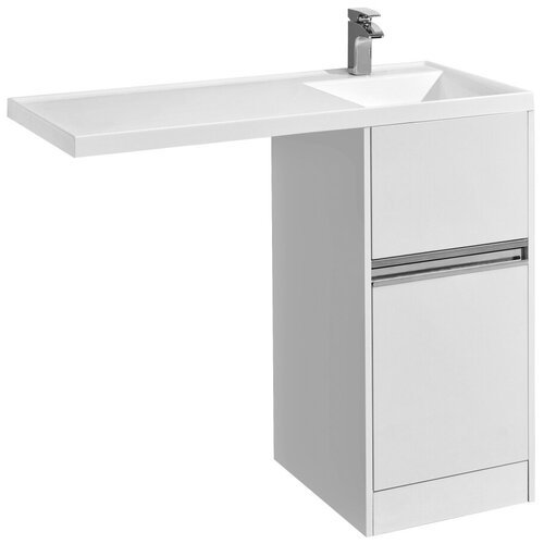 Тумба с раковиной под стиральную машину Акватон Лондри R 105 белый