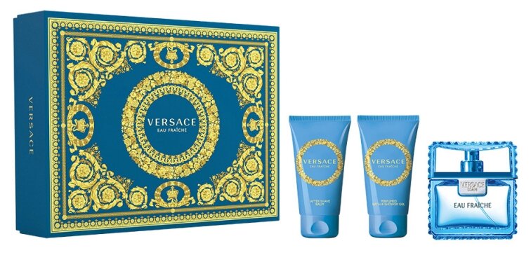 Versace Eau Fraiche Man набор (т/вода 50мл + гель д/душа 50мл + бальзам п/бритья 50мл)