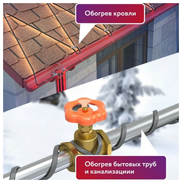 Греющий кабель саморегулирующийся RoofMate Roofmate 2 N 720 Вт 40 м - фотография № 2