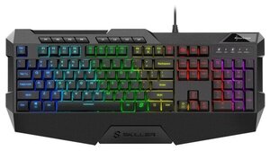 Клавиатура Sharkoon Skiller SGK4 (Резиновые колпачки, RGB) черный