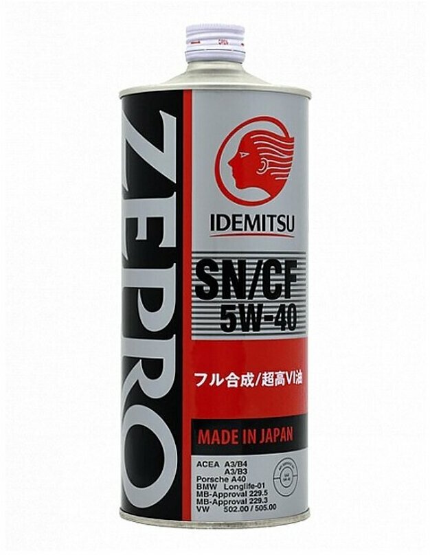 Синтетическое моторное масло IDEMITSU Zepro Euro Spec 5W-40, 1 л, 1 л