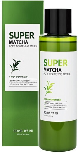 SOME BY MI SUPER MATCHA PORE TIGHTENING TONER Тонер для сужения пор с экстрактом чая матча 150мл