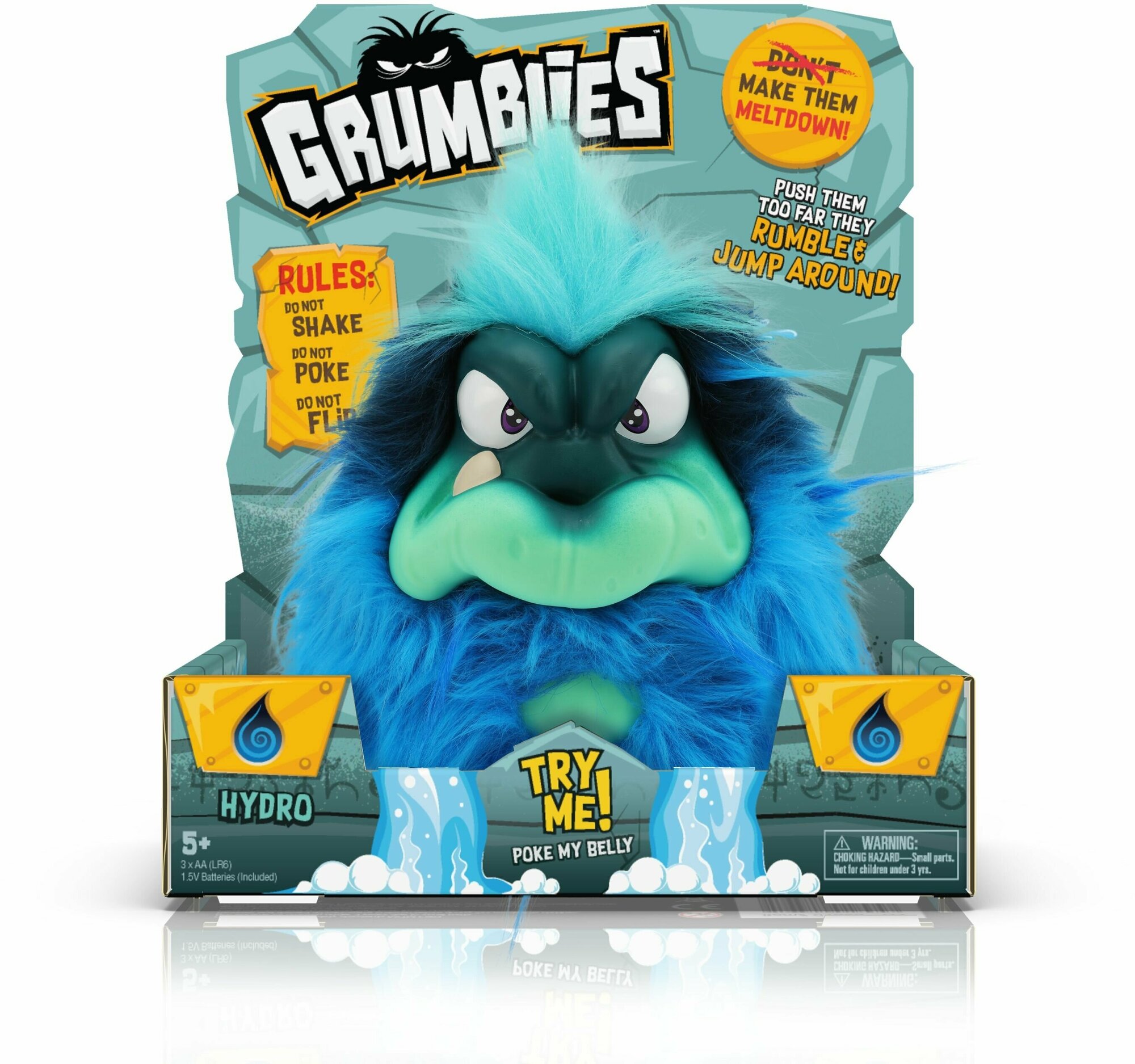 Интерактивная игрушка Grumblies "Ворчун Гидро", мягкая, 01969