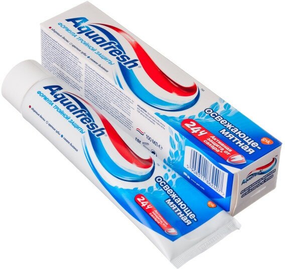 Зубная паста Aquafresh Тройная защита Освежающе-Мятная, 100 мл - фото №13