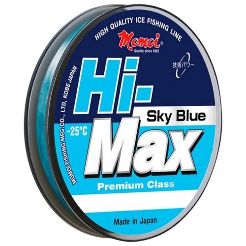 Монофильная леска Momoi Hi-Max d=0.2 мм, 30 м, 4.5 кг, sky blue, 1 шт.