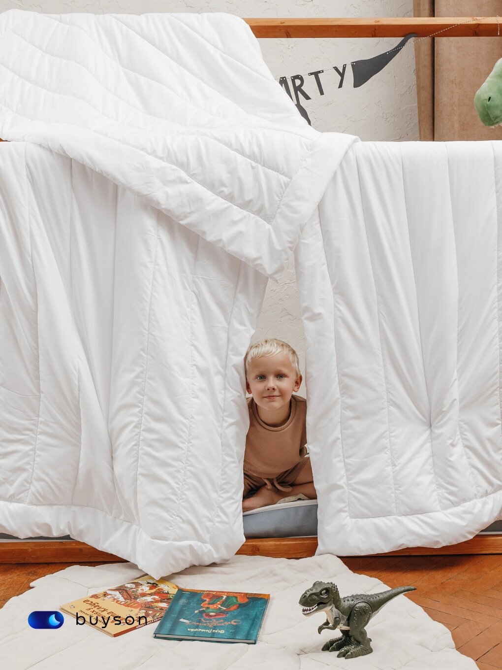 Одеяло детское buyson BuySweet, 140х105 см, с наполнителем полиэфирное волокно - фотография № 4