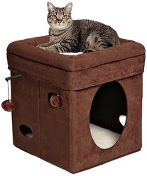 Домик для кошек Midwest Curious Cat Cube 38.4х38.4х42 см brown