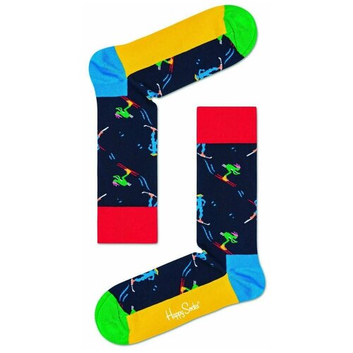 фото Носки унисекс skiers sock с лыжниками happy socks