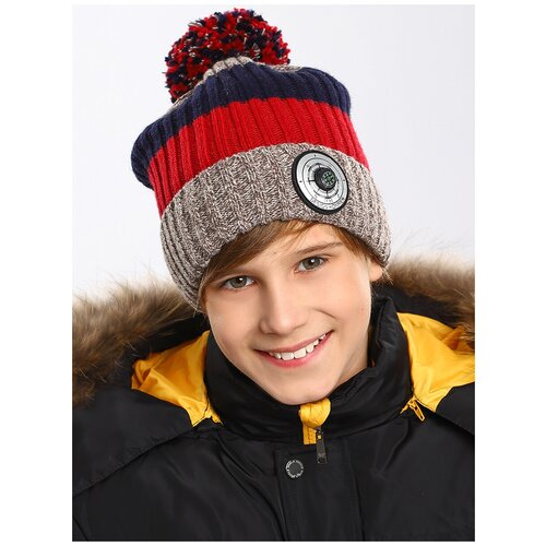 фото Шапка noble people, размер 54-56, бежевый