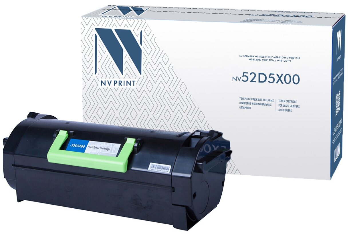 Лазерный картридж NV Print NV-52D5X00 для Lexmark MS811dtn, MS811n, MS811dn, MS812de, MS812dn, MS812dtn (совместимый, чёрный, 45000 стр.)