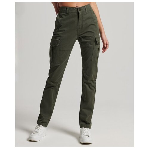 фото Брюки карго superdry, размер 28, зеленый